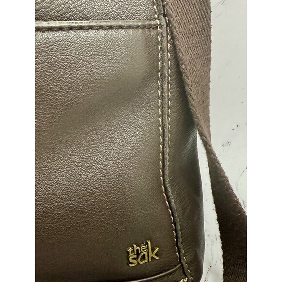 The Sak Lucia Leather Convertible Brown Crossbody Shoulder Bag Purse - Picture 12 of 16